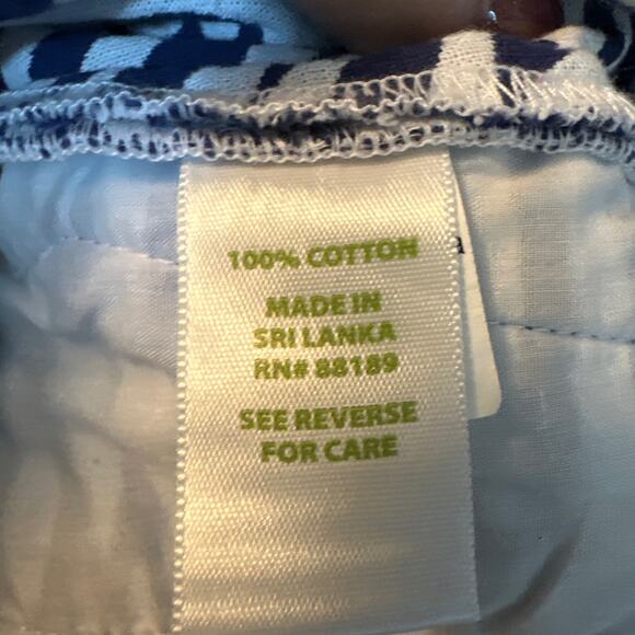 Lily Pulitzer Elaine Ankle Cropped Pants Swirl Blue/White Size 4 - Picture 5 of 6